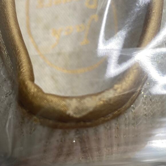 Jack Rogers Women's Ecru Cream & Gold Baldwin Slip On Sneakers Size 10 - Picture 9 of 11